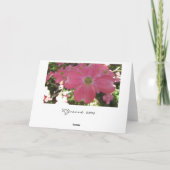 Carte de remerciements de chien rose (Dos)