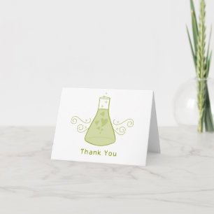 Carte de remerciements de chimie douce verte