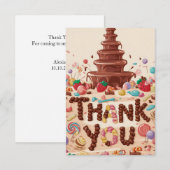 Carte de remerciements de chocolat délicieux modif (Devant / Derrière)