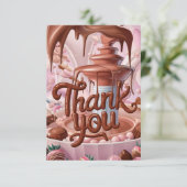 Carte de remerciements de chocolat modifiable (Debout devant)