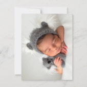 Carte de remerciements de Christening Boho Rose Go (Dos)