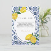 Carte de remerciements de citron méditerranéen de  (Debout devant)