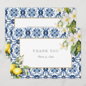 Carte de remerciements de citron méditerranéen de (Devant / Derrière)
