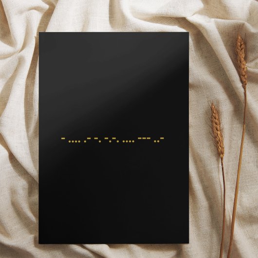 Carte de remerciements de code Morse