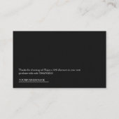 Carte de remerciements de code QR noir et blanc mo (Dos)