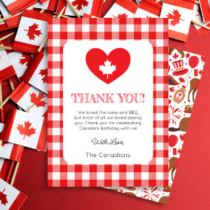 Carte de remerciements de coeur de la fête du Cana
