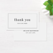 Carte de remerciements de commande élégante de pro (Bureau)