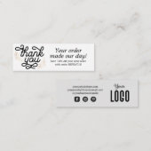 Carte de remerciements de commande personnalisée d (Devant / Derrière)