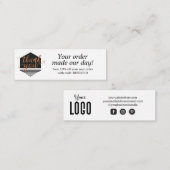 Carte de remerciements de commande personnalisée m (Devant / Derrière)