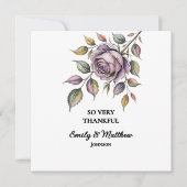 Carte de remerciements de concepteur de Rose viole (Devant)