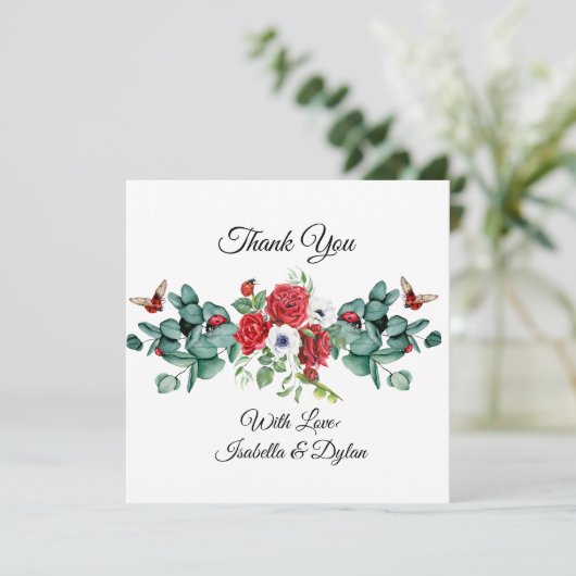 Carte de remerciements de conception de Lady Bug (Debout devant)