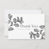 Carte de remerciements de conception des branches (Devant)