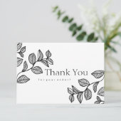 Carte de remerciements de conception des branches (Debout devant)