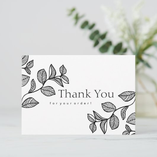 Carte de remerciements de conception des branches (Debout devant)