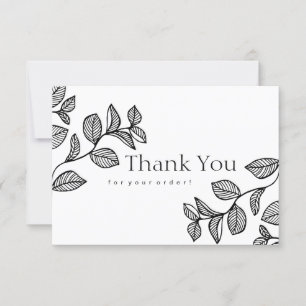 Carte de remerciements de conception des branches