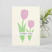 Carte de remerciements de conception des tulipes (Debout devant)
