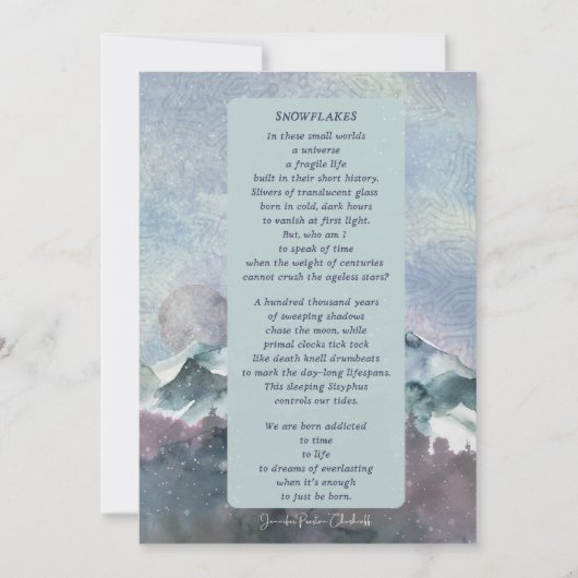 Carte de remerciements de conception hivernale des (Devant)