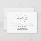 Carte de Remerciements de Condoléances Traditionne (Devant)