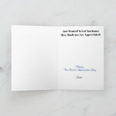 Carte de remerciements de conducteur de bus fémini (Intérieur)