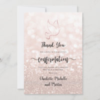 Carte de remerciements de confirmation