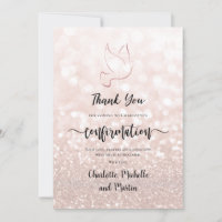 Carte de remerciements de confirmation