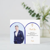 Carte de remerciements de confirmation de l'arc ph (Debout devant)