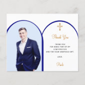 Carte de remerciements de confirmation de l'arc ph (Devant)