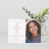 Carte de remerciements de confirmation - Fille - P (Debout devant)