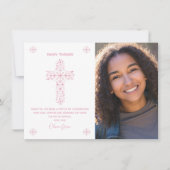 Carte de remerciements de confirmation - Fille - P (Devant)