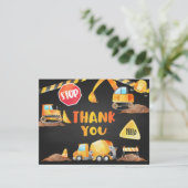 Carte de remerciements de construction - BL (Debout devant)