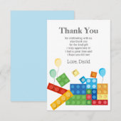 carte de remerciements de construction, bloc, joue (Devant / Derrière)