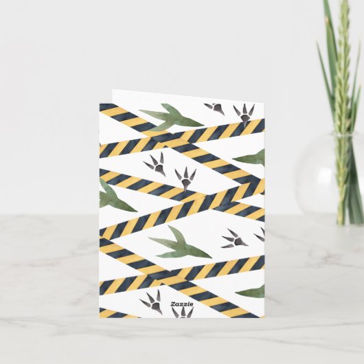 Carte de remerciements de construction Dino (Dos)