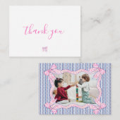 Carte de remerciements de coquette de photo de cad (Devant / Derrière)