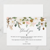 Carte de remerciements De Coton Magnolia Célébrati (Devant / Derrière)