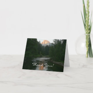 Carte de remerciements de coucher de soleil à demi