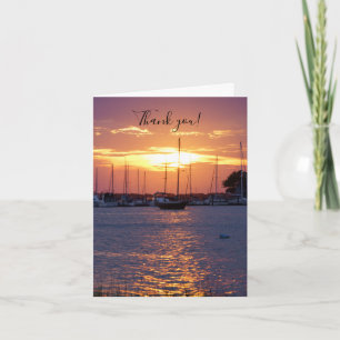 Carte de remerciements de coucher de soleil de la