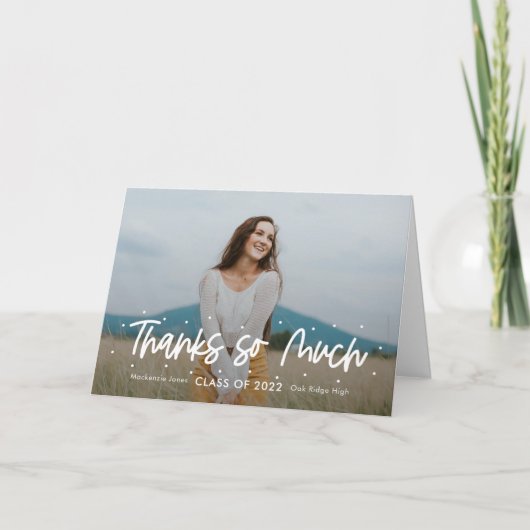 Carte de remerciements de couleur modifiable Outlo (Devant)