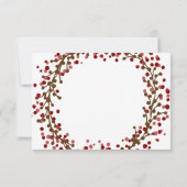 Carte de remerciements de courge de canneberge rou (Dos)