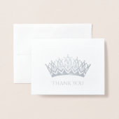 Carte de remerciements de couronne (Devant avec enveloppe)