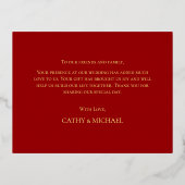 Carte de remerciements de couronnes florales maria (Verso)