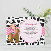 Carte de remerciements de cow-girl (Debout devant)