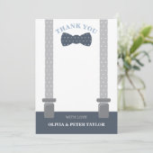 Carte de remerciements de Cravate (Debout devant)