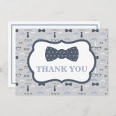 Carte de remerciements de Cravate (Devant / Derrière)