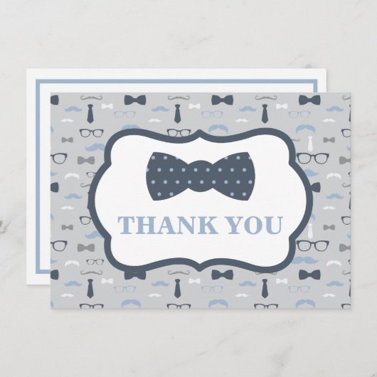 Carte de remerciements de Cravate (Devant / Derrière)