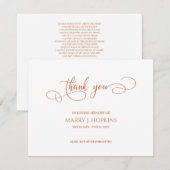 Carte de remerciements de décès funéraire personna (Devant / Derrière)