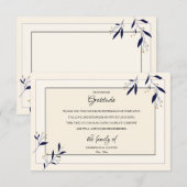 Carte de remerciements de deuil (Devant / Derrière)