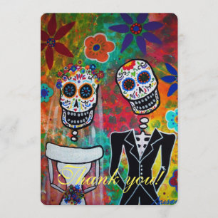 CARTE DE REMERCIEMENTS DE DIA DE LOS MUERTOS