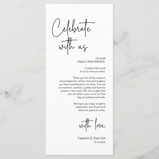 Carte de remerciements De Dîner De Célébration, Ca (Devant)