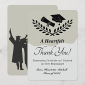 Carte de remerciements de diplôme (Devant / Derrière)