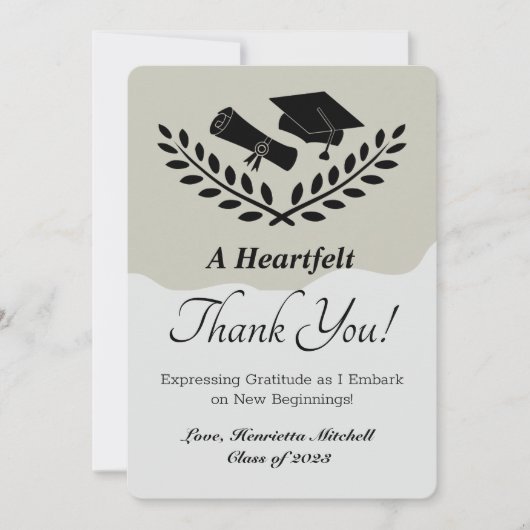 Carte de remerciements de diplôme (Devant)